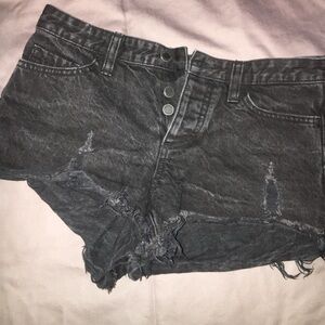 High waisted black shorts